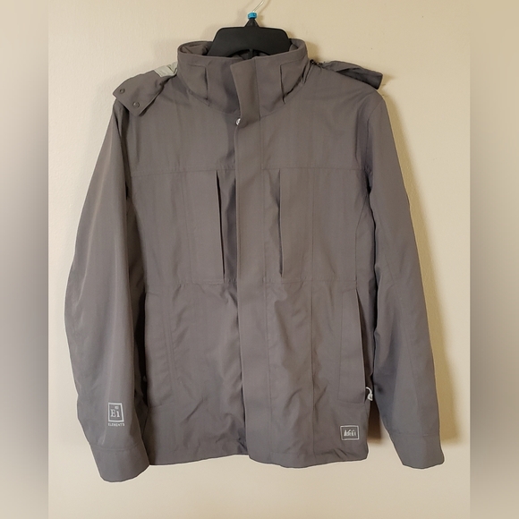 REI E1 Elements Men's Gray Coat Jacket Size Small - Picture 1 of 12